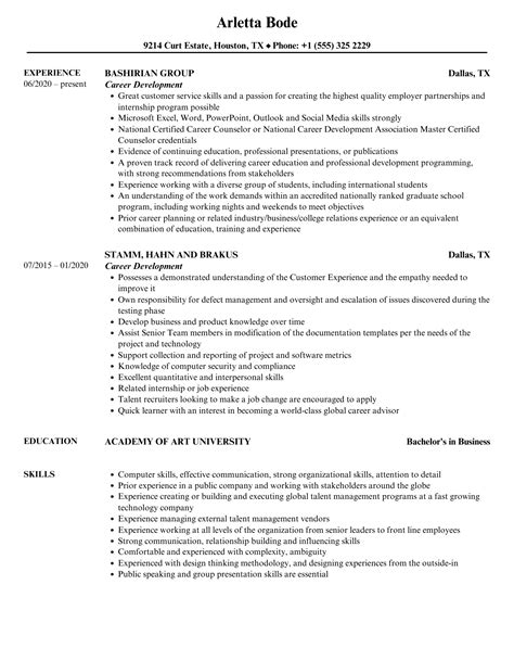 Career Planning and Development Résumé Formatting and.